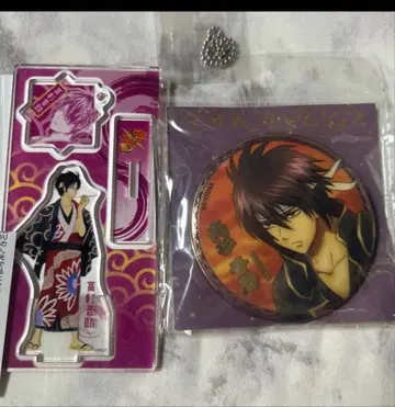 은혼 타카스기 신스케 아크릴 피규어 & 참 컬렉션 캔뱃지