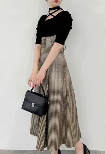 다즐린 초커 개더 코르셋 원피스 S