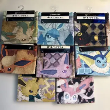 선택 가능한 핸드 타월 8종 포켓몬 센터 한정판 이브이 컬렉션