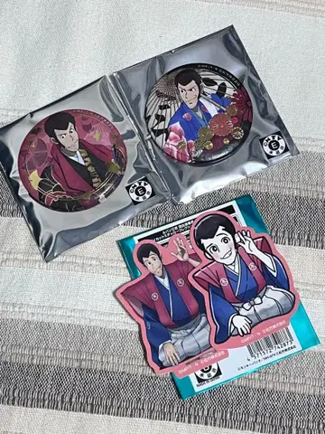 유백랑찬성 벽취의 여울 루팡 3세 캔뱃지 스티커