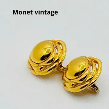 MONET 모네 빈티지 골드 돔 귀찌