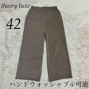 theory luxe 새상품급 최근 42 워셔블 새틴 와이드 팬츠