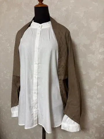 586. 감물 염색 마가렛, 수제 광택 무릎담요 겸 숄더 모몽가