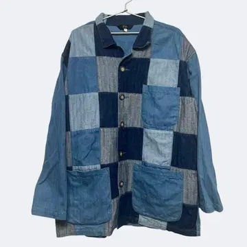 [굿 디자인] Falon 패치워크 데님 커버올 셔츠 L 사이즈
