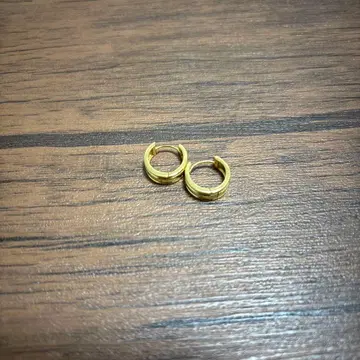 [ 새상품급 ] 실버 925 귀걸이 골드 후프 귀걸이