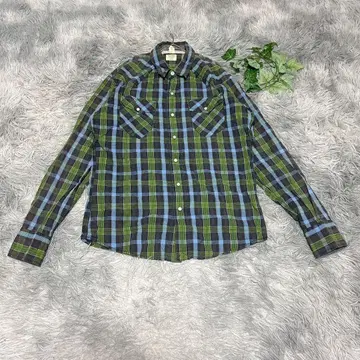 BACK NUMBER 백넘버 ( M ) 긴팔 셔츠 체크 무늬 내추럴 무드