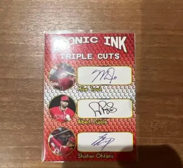 오타니 쇼헤이 마이크 트라웃 알버트 푸홀스 사인 카드 레어