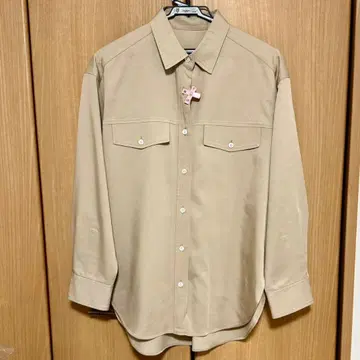 알아바일 새상품급 리오셀 폴리 트윌 셔츠 베이지 긴팔 셔츠 블라우스