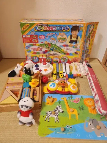 완구 묶음 판매 호빵맨 꼬불꼬불 컬러풀 로드 큐브 케이크 신칸센