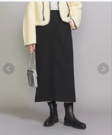 블랙 타이트 스커트 하이웨스트 슬릿 포함