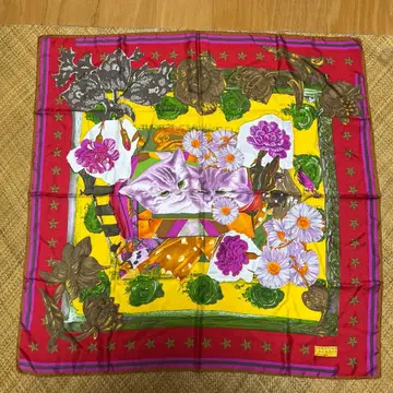 크리스찬 라크르와 스카프 빈티지 실크 100%