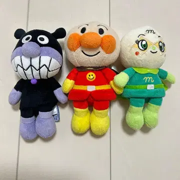 호빵맨 봉제 인형 세트 세균맨 멜론빵소녀