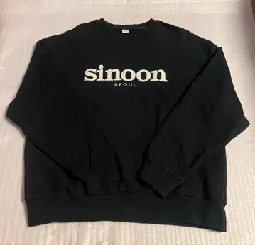 Sinoon SEOUL 블랙 맨투맨 트레이닝복 프리 사이즈
