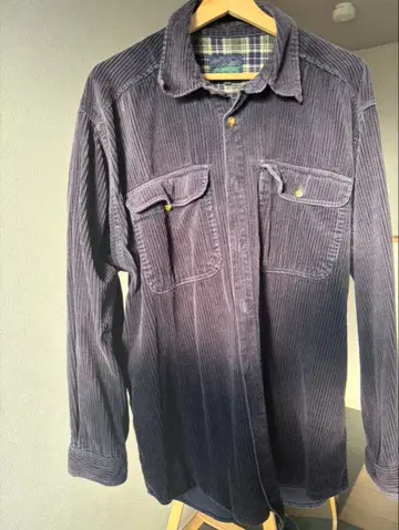 SYSTEM 코듀로이 셔츠 M 다크 블루