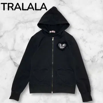 [ TRALALA ] 후드티 블랙 하트 y2k 헤이세이 갸루 M