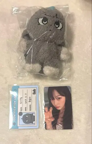 지젤 한국 팝업 봉제 인형 한정품 트레이딩 카드 포함