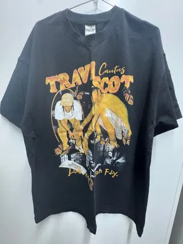 트래비스 스캇 T셔츠 오버 사이즈 블랙