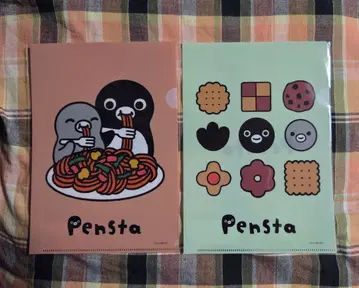 펜스타 스이카 펭귄 클리어 파일 2장 세트