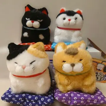 히게만주 정좌참 LMC 컴플리트 봉제 인형 마스코트 고양이 방석