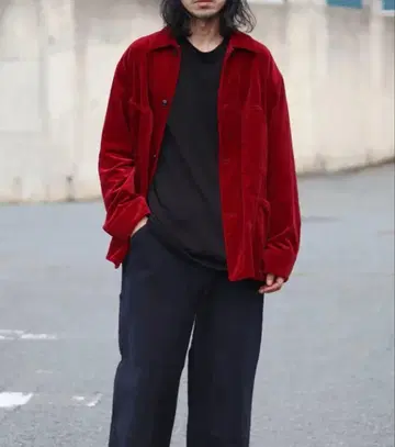 새상품 blurhms Velvet Work Jacket DarkRed 4