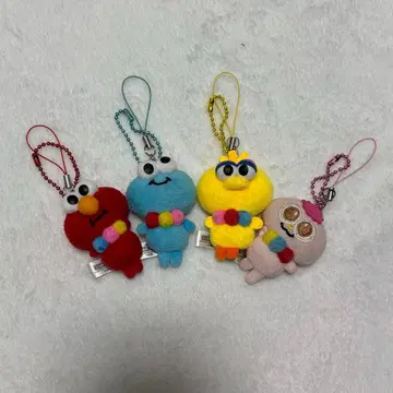 USJ 봉제 인형 키링 세서미 스트릿 4개 세트