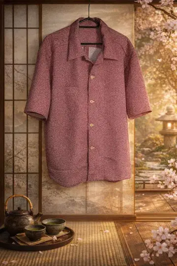 기모노 리메이크 하와이안 셔츠