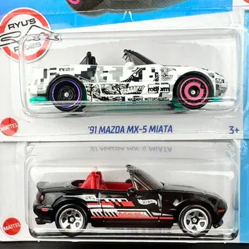 핫휠 미니카 91 마쓰다 MX-5 미아타 2대 세트