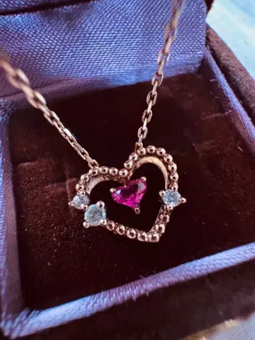 루비 실버 925 핑크 골드 2way 목걸이