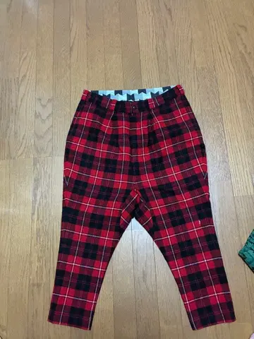 phenomenon 니카 팬츠 빨간색 체크 사루엘 W32