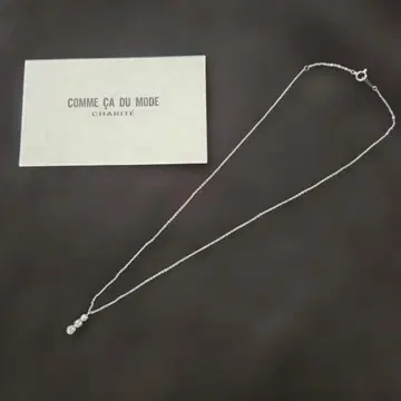 [가치 있는 새상품급] 플라티나 다이아몬드 3알 목걸이