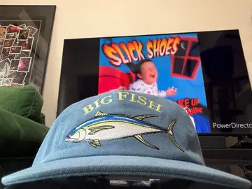 USA BIG FISH 낚시 캠핑 캡 파랑