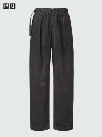 UNIQLO U 코듀로이 턱 와이드 팬츠
