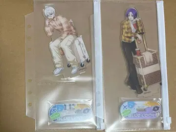 블루 록 트래블 여행 아크릴 스탠드 나기 세이시로 미카게 레오 2개 세트