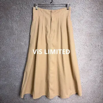 ViS LIMITED 치노 하이웨스트 플레어 스커트 돌려입기 A라인