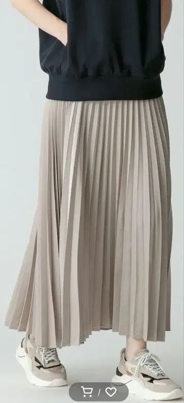 알아바일 하이웨스트 플리츠 스커트