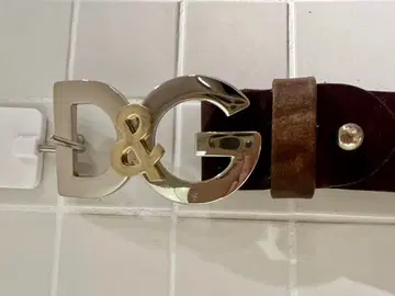 D&G 브라운 가죽 벨트