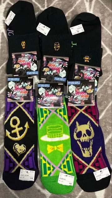 죠죠 4부 킬러퀸 크레이지 다이아몬드 양말 6켤레 25-27cm