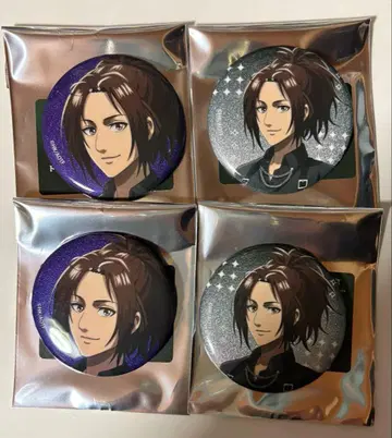 진격의 거인 한지 캔뱃지 4개 하네스 로프트