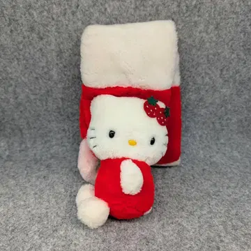 헬로키티 봉제 인형 포함 머플러 딸기 레트로