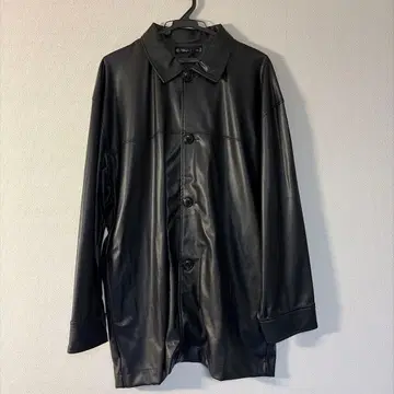 Audience 로얄 인조 가죽 카 코트