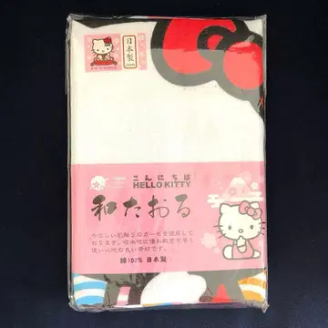 헬로키티 와타월 페이스타월 일본 한정판 후지산 벚꽃 일본제