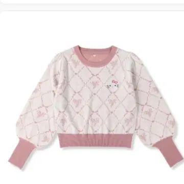 산리오 니트 풀오버 헬로키티 아베일 시마무라 핑크