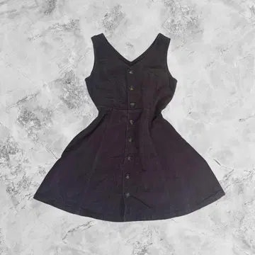 [ ems excite ] 코듀로이 원피스 브라운 슬리브리스 Y2K