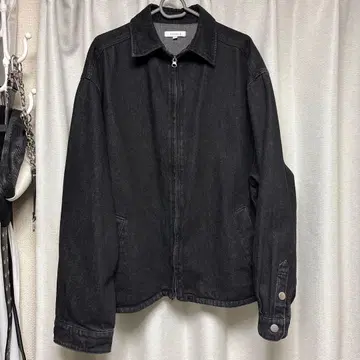 [cussil] 11.5oz 루즈 실루엣 집업 데님 블루종