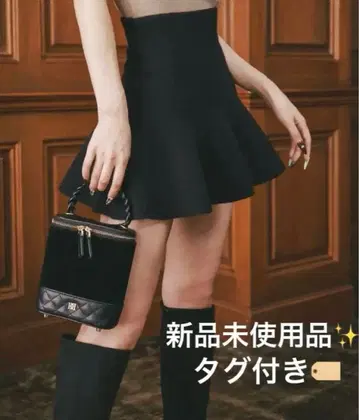 Darich 하이웨스트 니트 미니 스커트 BLK 택 포함 새상품