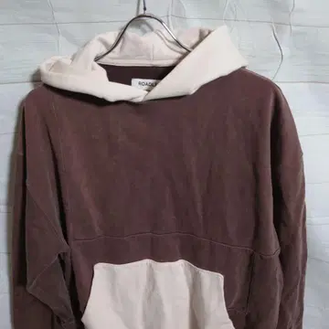 319 로드레스 바이컬러 풀오버 맨투맨 후드티 XS 브라운 계열