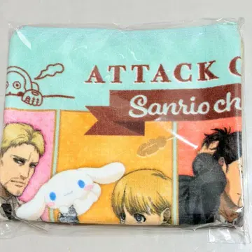 진격의 거인 산리오 캐릭터즈 페이스 타월 A