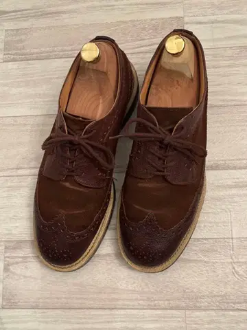 UK8 조지 콕스 윙 팁 슈즈 브라운