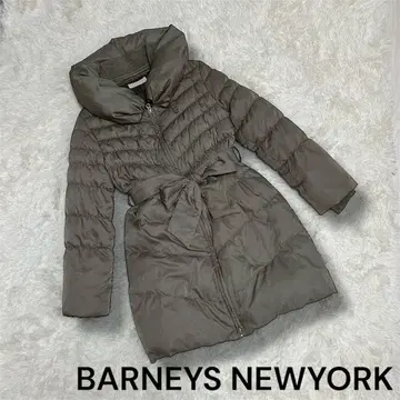 [ BARNEYS NEWYORK ] 여성용 다운 코트 브라운 S 리본