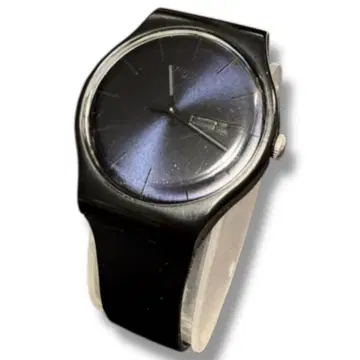빈티지 Swatch Black Rebel New Gent 가동 확인됨